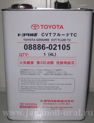 Масло трансмиссионное TOYOTA CVT FLUID TC  4 л  0888602105 TOYOTA