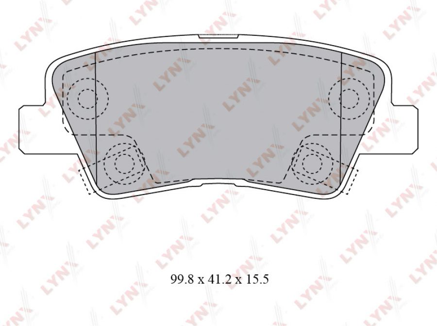 Колодки тормозные дисковые | зад |  BD3620 LYNXAUTO
